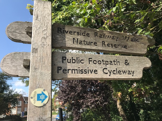 riverside walk sign