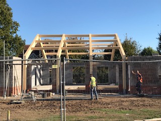 Wooden roof frame