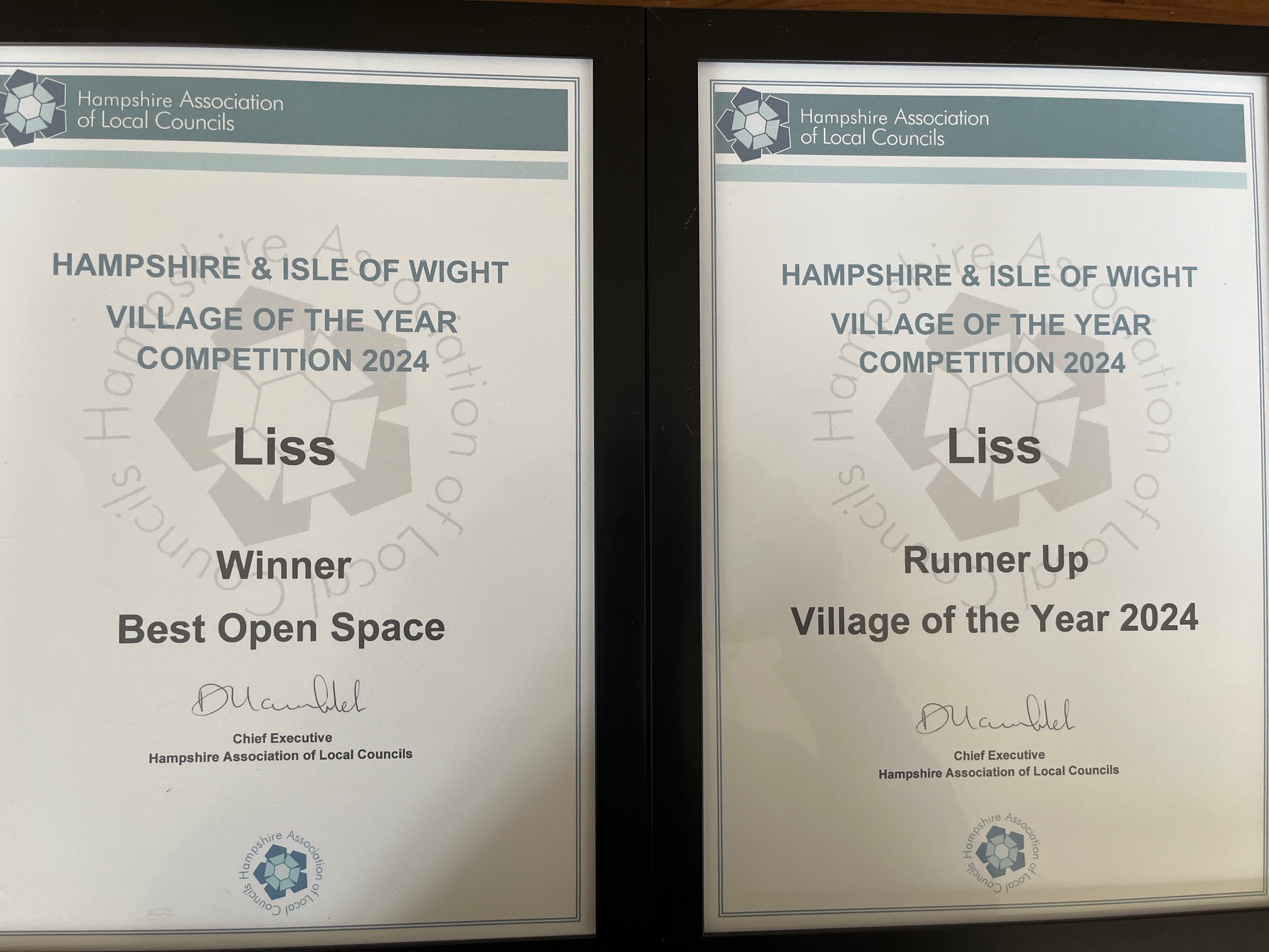 Liss picks up two awards at the Hampshire and Isle of Wight Awards Evening!