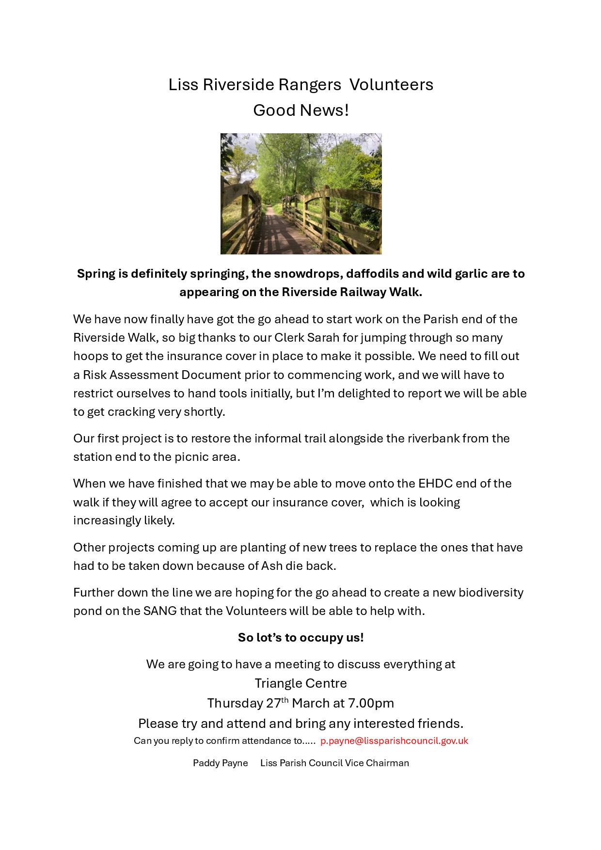 Volunteering at the Riverside Walk