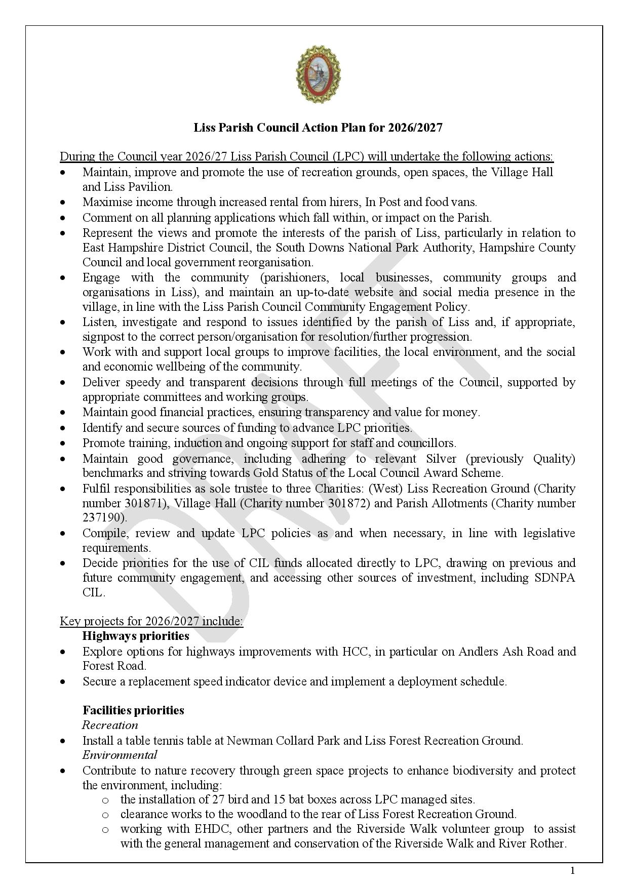 LPC Action Plan 26/27
